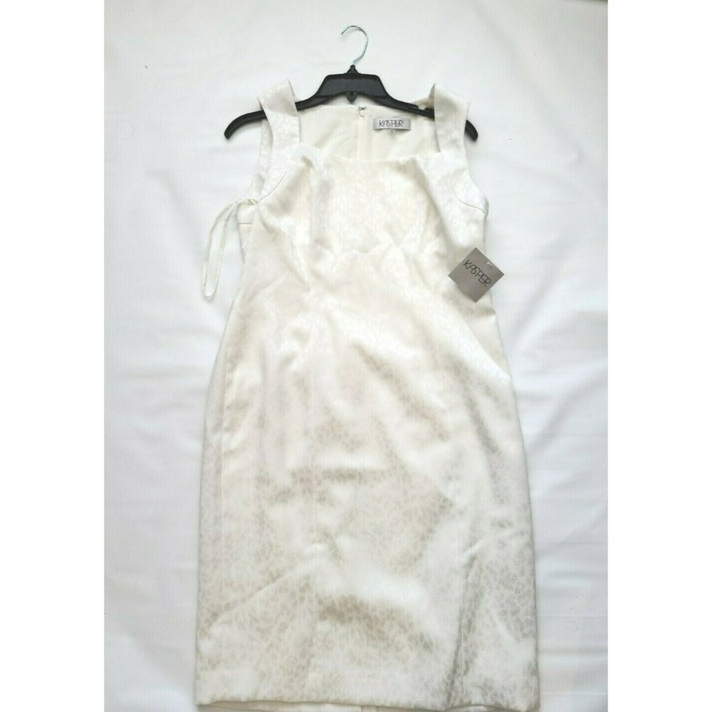 KASPER Womens Ivory Sleeveless Above The Knee Shea